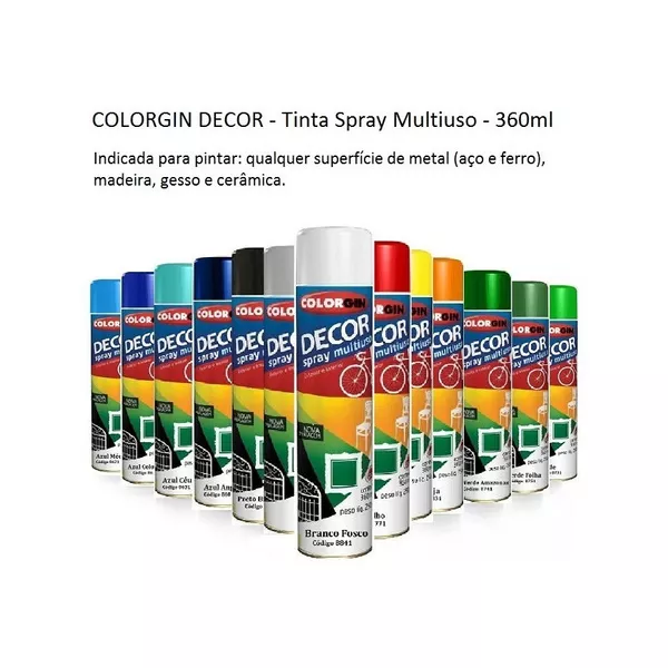 TINTA SPRAY COLOR GIN DECOR 360ML BRANCO BRILHANTE - Imagem 2