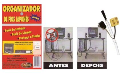 ORGANIZADOR DE FIOS JAPONES BRANCO C/1MT-OVERTIME