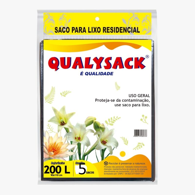 SACO PARA LIXO REFORCADO 200LTS-QUALYSACK