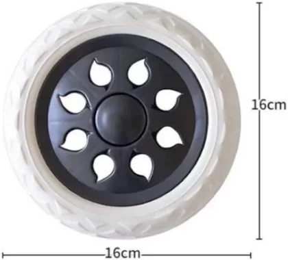 RODA PARA CARRINHO DE COMPRAS PRETA