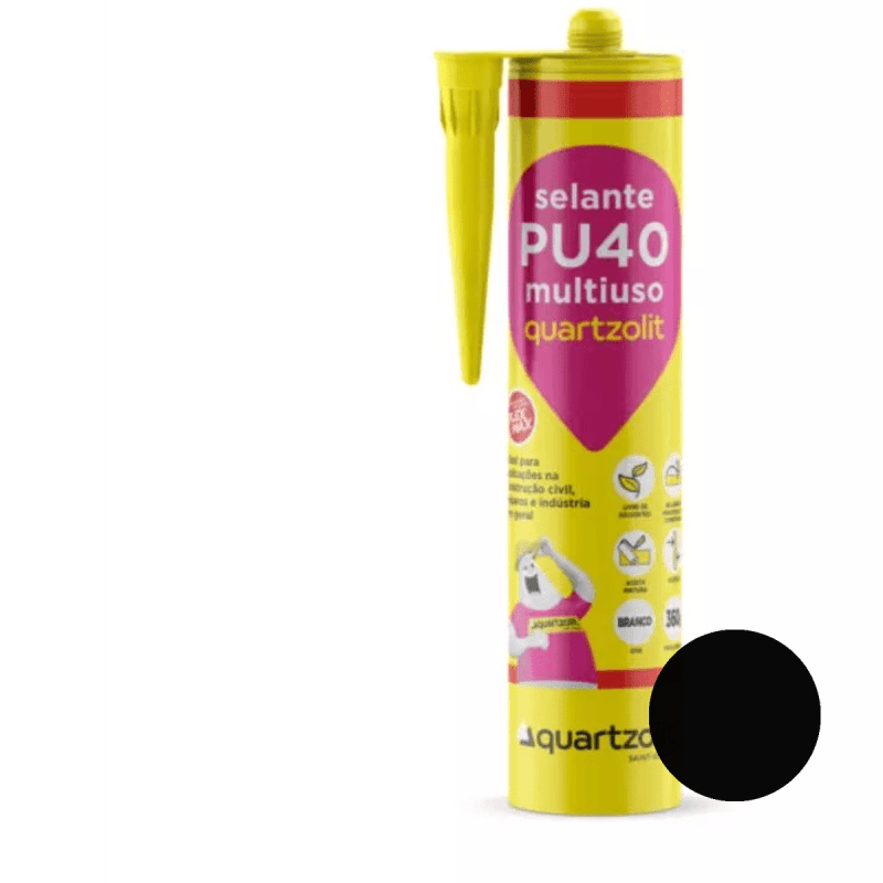 SELANTE PU40 MULTIUSO PRETO 360G-QUARTZOLIT
