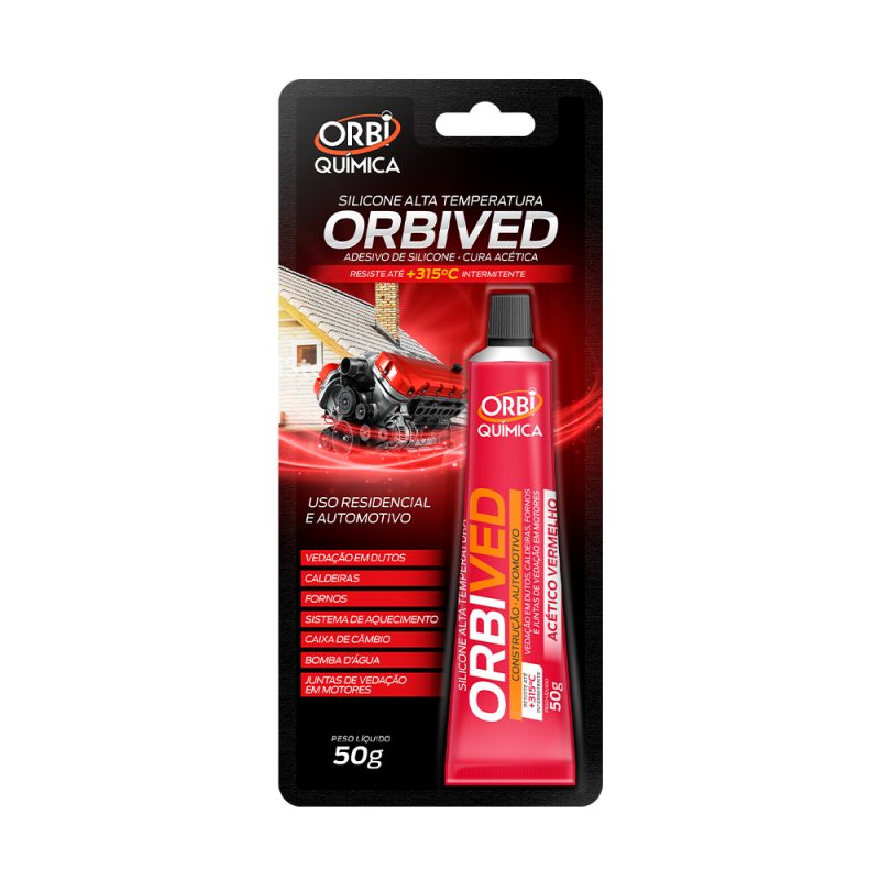 SILICONE ALTA TEMPERATURA VERMELHO 50GR-ORBI QUIMICA