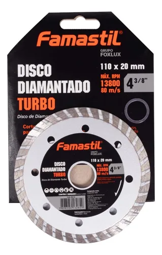 DISCO DIAMANTADO TURBO 110X20MM-FAMASTIL