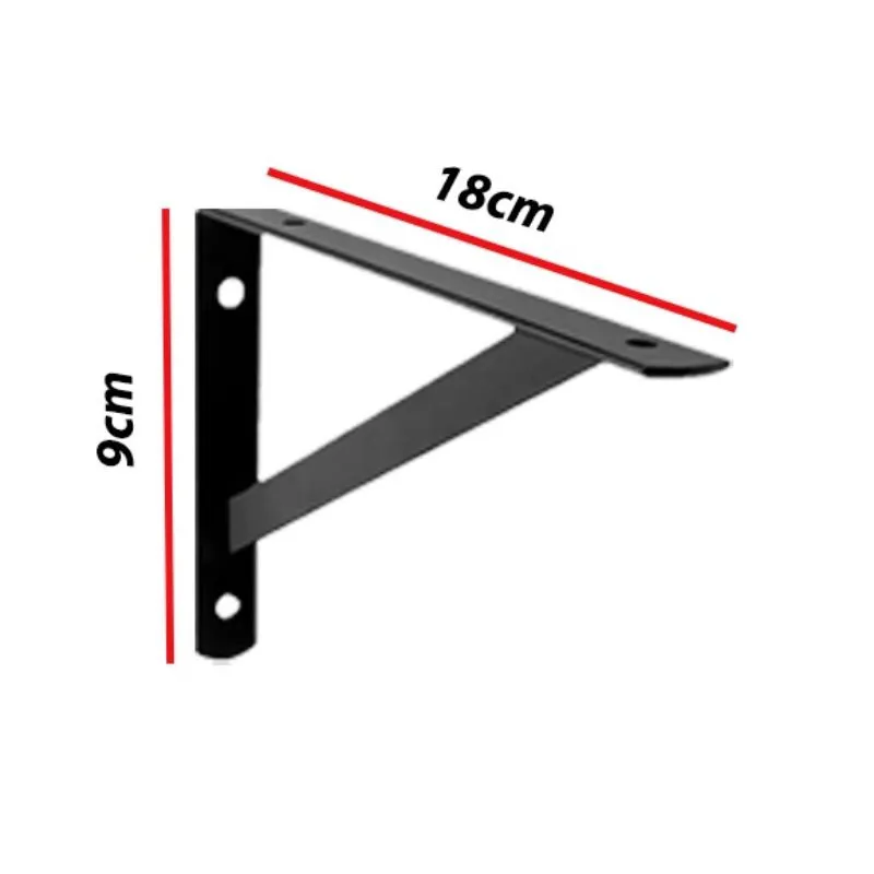 SUPORTE PARA PRATELEIRA 20CM LEVE PRETA-HAYNER