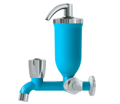 TORNEIRA FIXA COM PURIFICADOR DE AGUA AZUL CLARO C50-DELTA