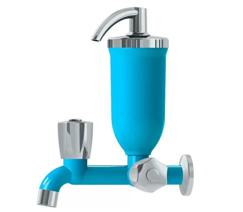 TORNEIRA FIXA COM PURIFICADOR DE AGUA AZUL CLARO C50-DELTA