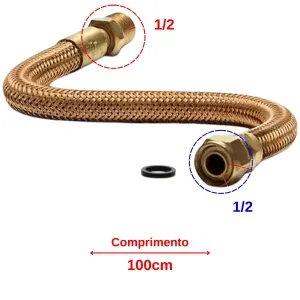 LIGACAO FLEXIVEL GAS NATURAL/GLP 1/2-JACKWALL - Imagem 2