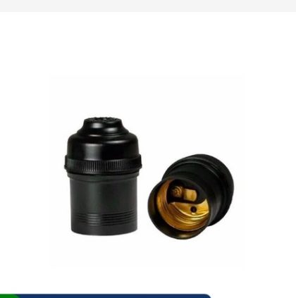 BOCAL BAQUELITE E27 PRETO SEM CHAPA-G20
