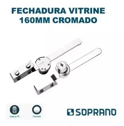 FECHADURA PARA VITRINE 160X32MM-SOPRANO