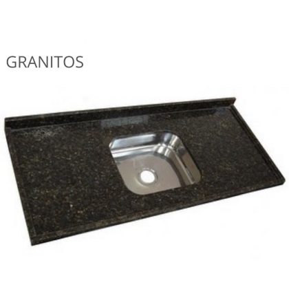 PIA DE GRANITO COM CUBA INOX