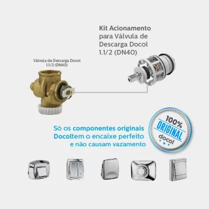 KIT ACIONAMENTO PARA VALVULA 1.1/2 DOCOL