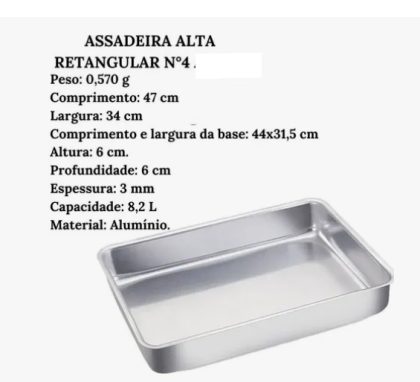 ASSADEIRA ALUMINIO N4