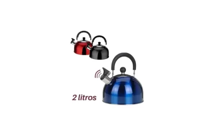 CHALEIRA INOX BASIC COLOR 2 LITROS-KEHOME
