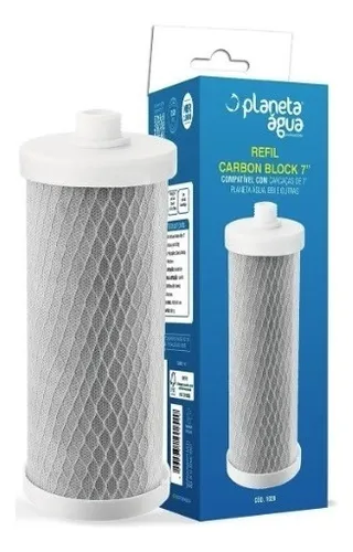 REFIL PURIFICADOR CARBON BLOCK COM ROSCA 7-PLANETA AGUA