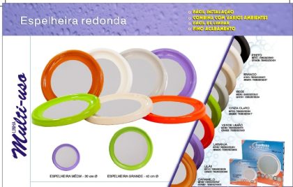 ESPELHEIRA PLASTICA REDONDA-DUAL PLASTICOS