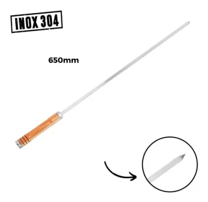 ESPETO ACO INOX 65CM-VIEL