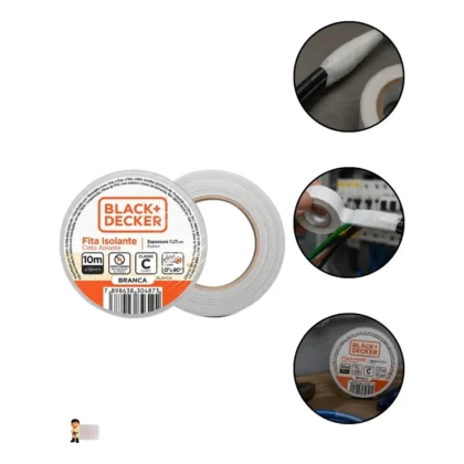 FITA ISOLANTE 10MT Branca-BLACK DECKER