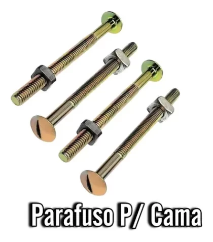 PARAFUSO PARA CAMA FENDA 1/4X110 COM PORCA
