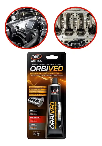 ADESIVO DE SILICONE PARA MOTOR 50GR PRETO-ORBIQUIMICA