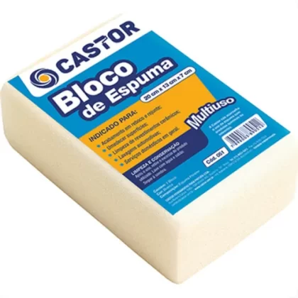 BLOCO DE ESPUMA MULTIUSO 7X13X20CM-CASTOR