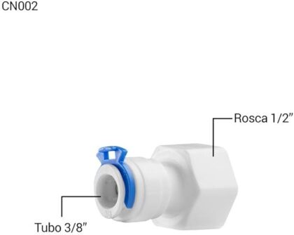 CONEXAO RETA FEMEA 1/2 TUBO 3/8 BRANCA-PLANETA AGUA