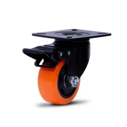 RODIZIO GIRATORIO COM FREIO 312 COM FREIO LARANJA-COLSON