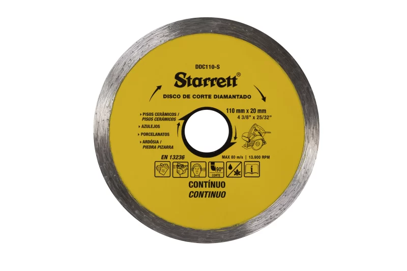DISCO DE CORTE DIAMANTADO CONTINUO 110MM-STARRET