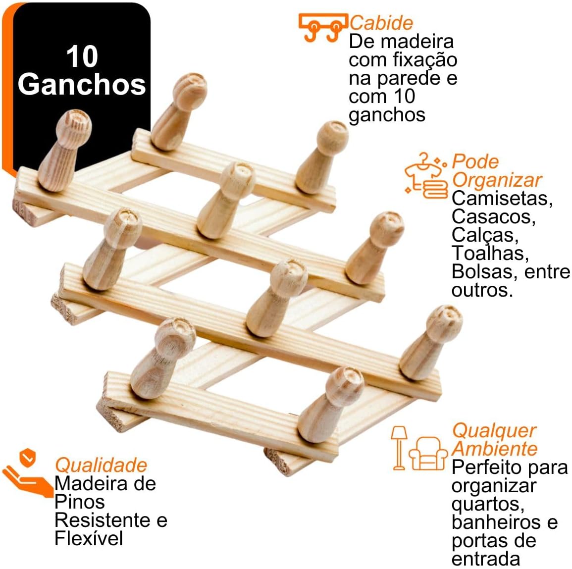 CABIDE SANFONADO 10 PINOS-STOLF ARTEFATOS - Imagem 2