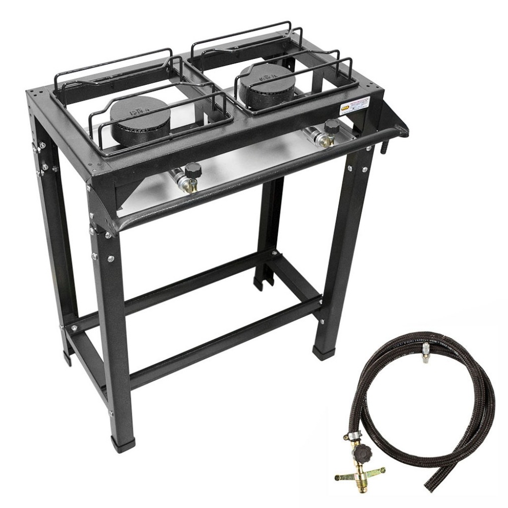 FOGAO SEMI INDUSTRIAL 2 BOCAS ALTO JUNIOR COM MANGUEIRA-METALURGICA ROA