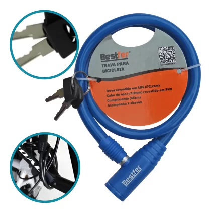 TRAVA PARA BICICLETA 65CM AZUL-BESTFER