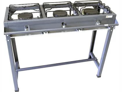 FOGAO SEMI INDUSTRIAL 3 BOCAS ALTO LUXO-METALURGICA ROA