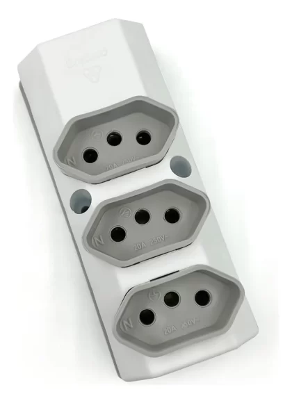 TOMADA MULTIPLA TRIPLA 20A BR-PERLEX