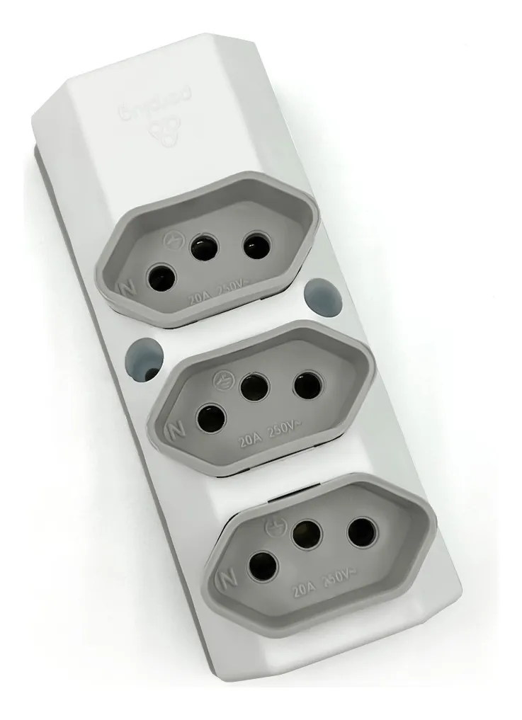 TOMADA MULTIPLA TRIPLA 20A BR-PERLEX