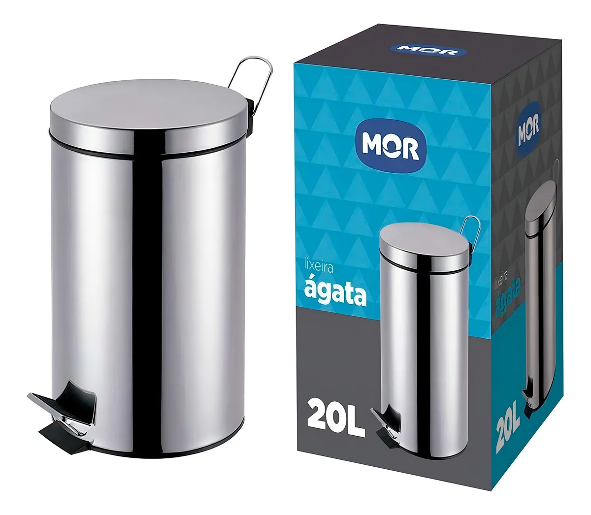 LIXEIRA 20 LITROS LINHA AGATA-MOR