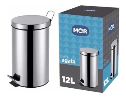 LIXEIRA 12 LITROS LINHA AGATA-MOR