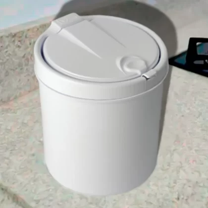 LIXEIRA TAMPA CLICK BRANCA-VIEL