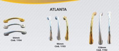 PUXADOR PARA ARMARIO ABS LINHA ATLANTA