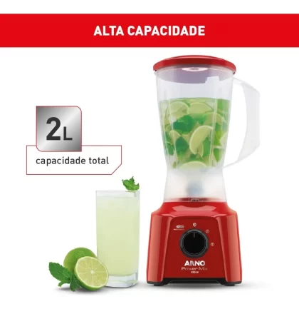LIQUIDIFICADOR POWER MIX VERMELHO LN2805 LQ11-ARNO