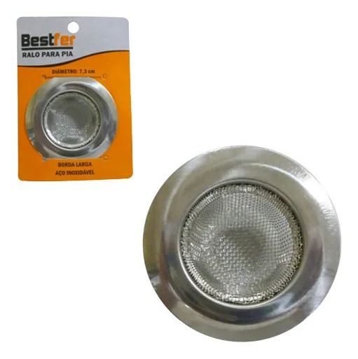 RALO PARA PIA INOX 7.3CM BORDA LARGA-BESTFER