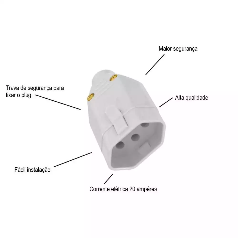 TOMADA PADRAO 2P+T JUNCAO FEMEA 20A-FAME