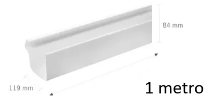 CALHA PARA CHUVA PVC COM 1 METRO-ASTRA