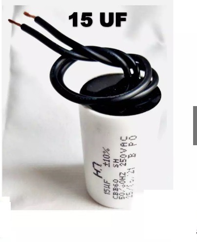 CAPACITOR SIMPLES 2 FIOS 15UF 250VAC-RIMA