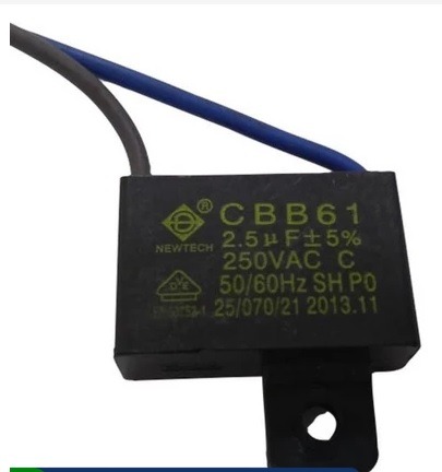 CAPACITOR 2 FIOS + 5UF QUADRADO