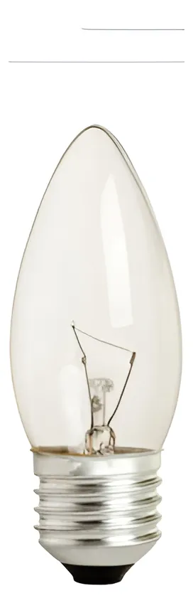 LAMPADA VELA E27 LISA CLARA 25W-KIAN