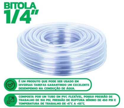 MANGUEIRA CRISTAL 1/4X1MM-PLASBOHN