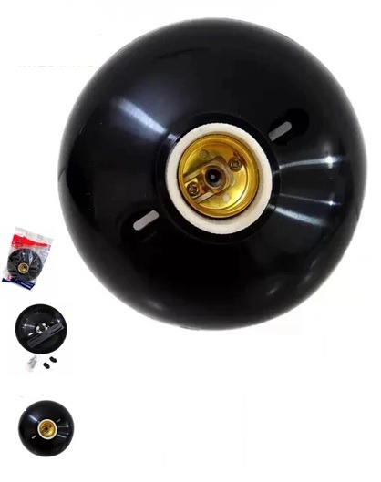 PLAFON PRETO E27 4A-PERLEX