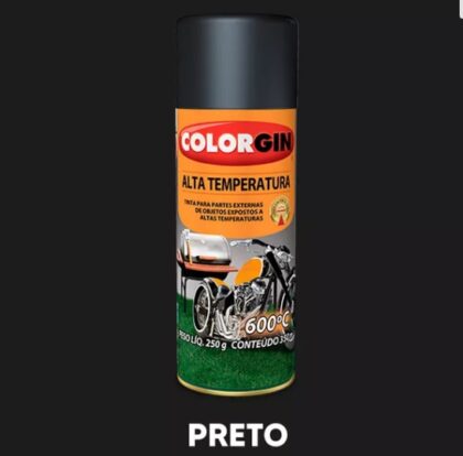TINTA SPRAY ALTA TEMPERATURA PRETO 350ML