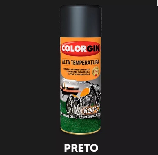 TINTA SPRAY ALTA TEMPERATURA PRETO 350ML