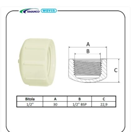 CAP ROSCAVEL 1/2-AMANCO