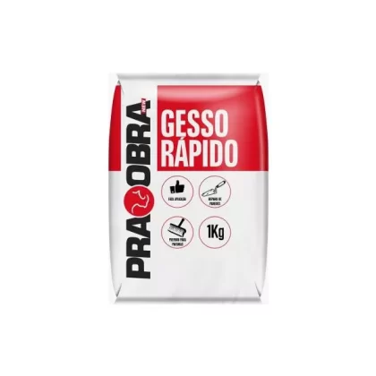 GESSO RAPIDO 1KG-PRA OBRA